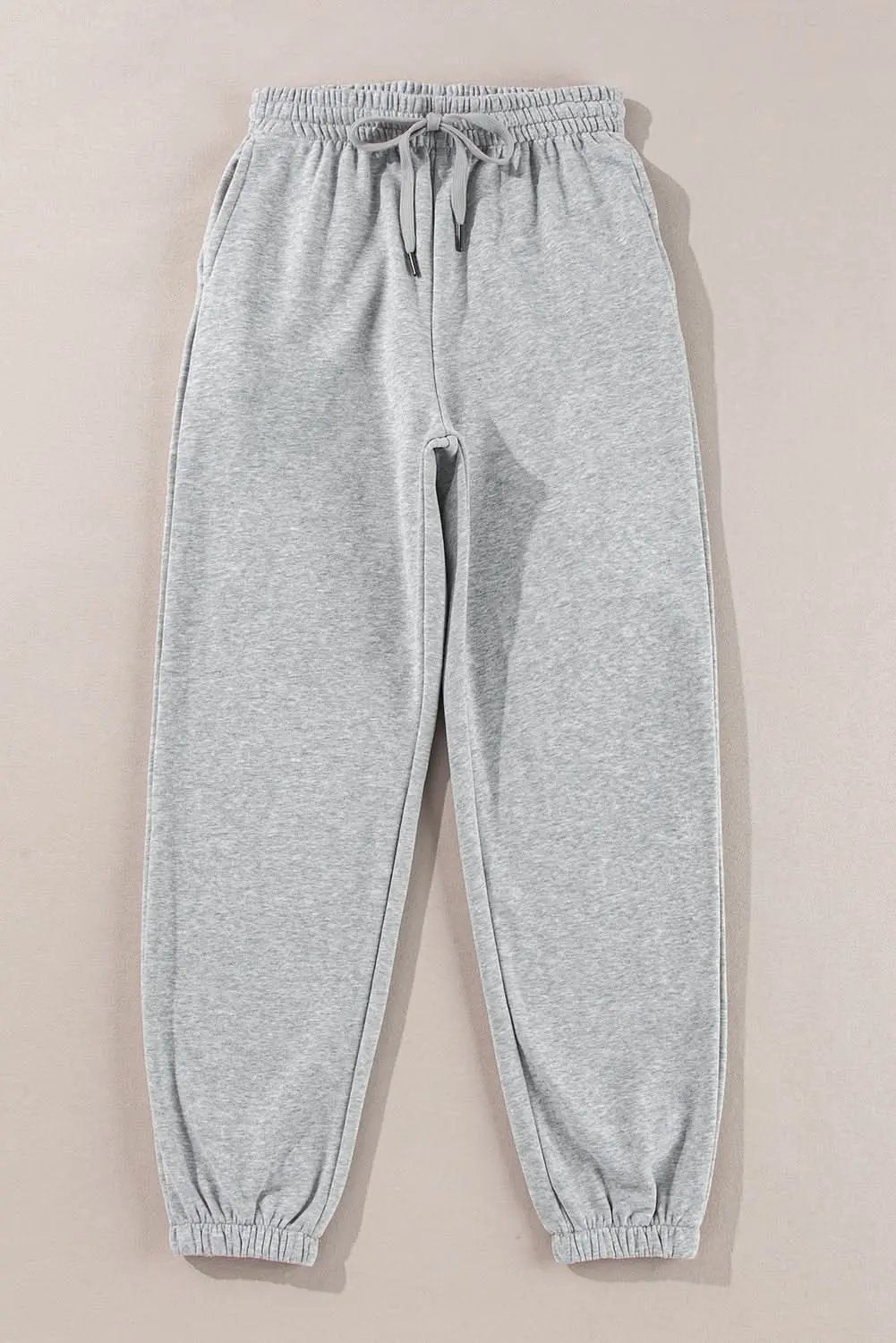 Light grey fleece-lined joggers - Love Salve
